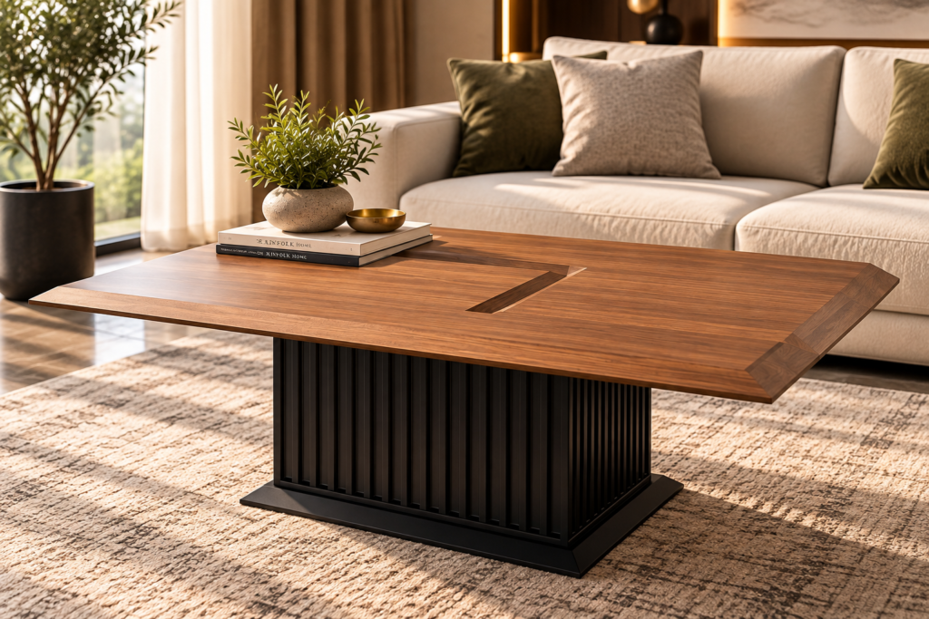 Milano Walnut Fluted Coffee Table