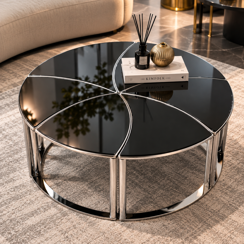 Luna Noir Modular Coffee Table Set